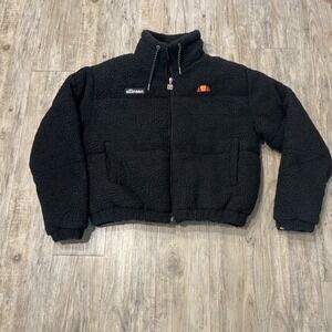 Ellesse Justine Zip Front Heavy Fleece Jacket Jacket size  Us 8